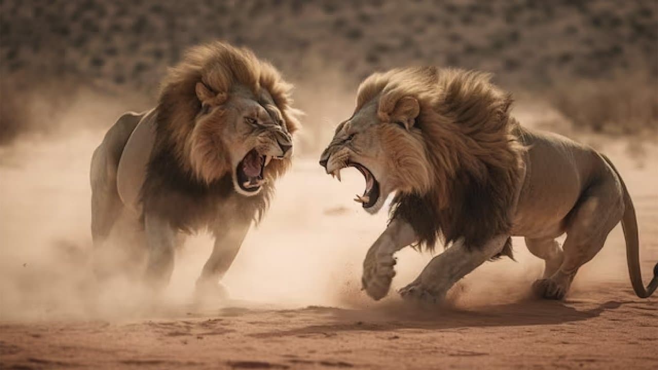 Caught in the Act: Lion Brawl backdrop