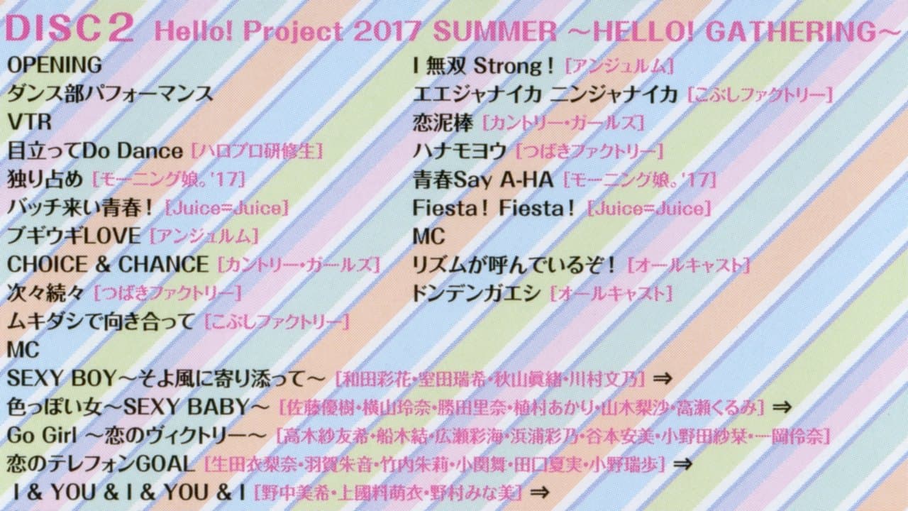 Hello! Project 2017 Summer ~HELLO! GATHERING~ backdrop