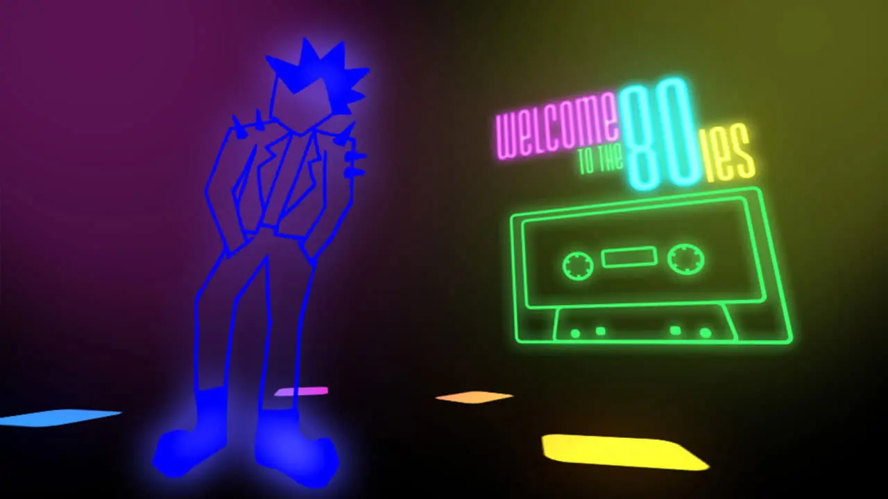 Welcome to the 80's backdrop