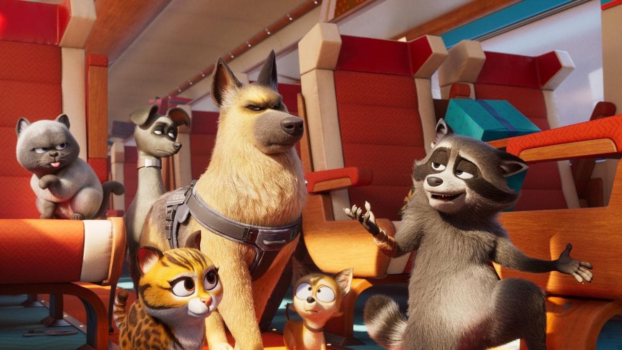 Pets on a Train backdrop