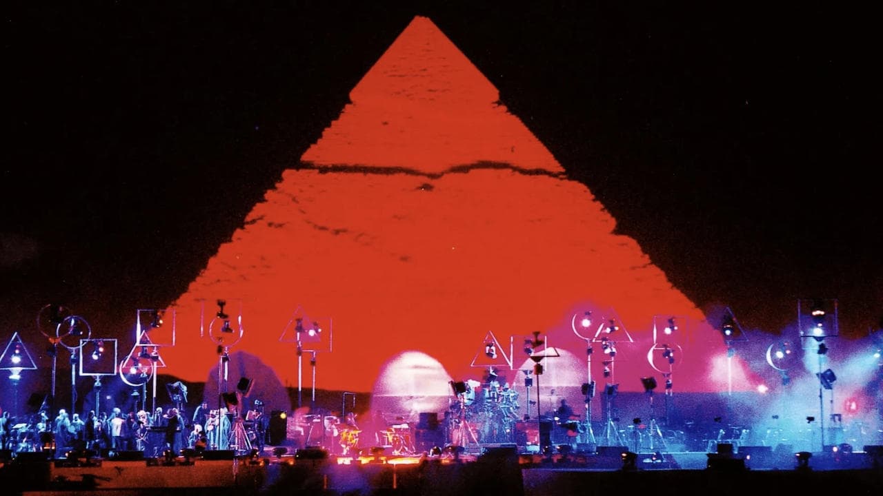 Jean Michel Jarre at the Pyramids backdrop