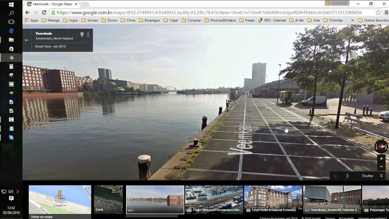 Visit to Lloyd Hotel via Google Earth backdrop