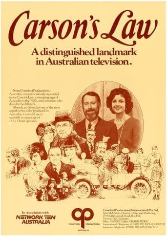 Carson's Law poster - Find streaming availability