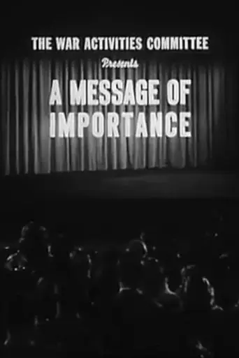 A Message of Importance poster - Find streaming availability